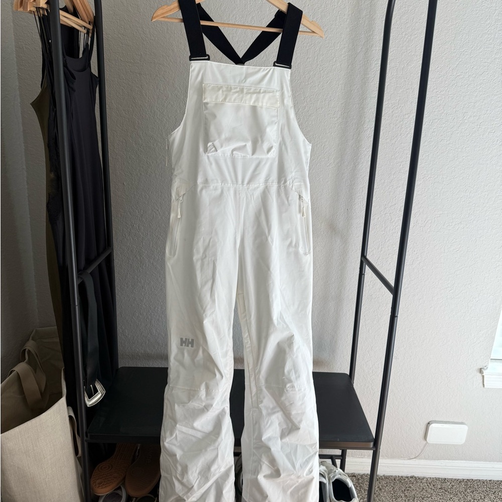 Helly Hansen White Ski Bibs – Helly Tech Performance – Women’s M